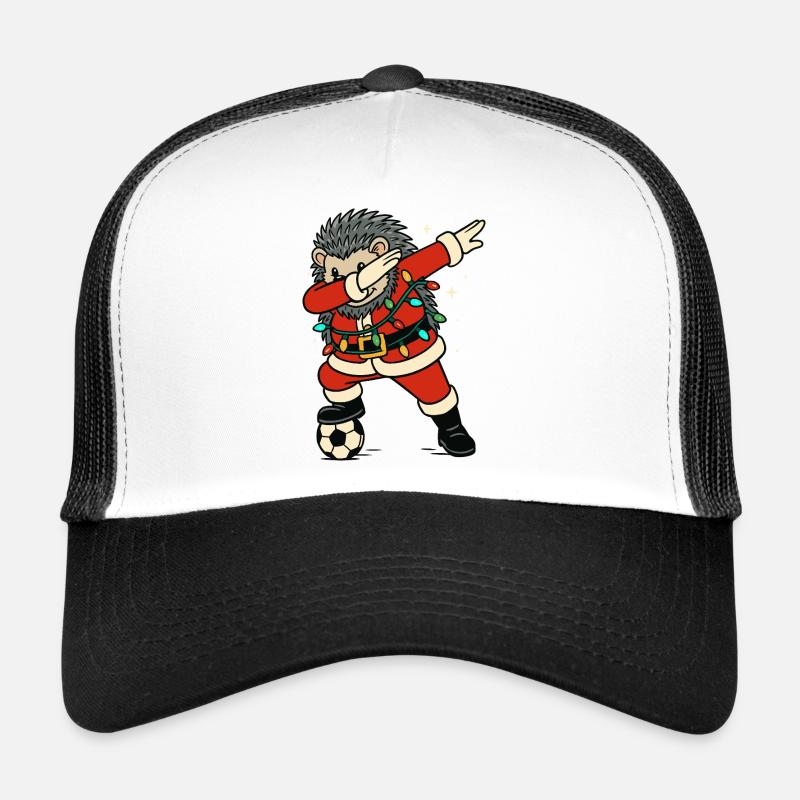 Dabbing Igel Weihnachtsmann Fußball Geschenk Trucker Cap
