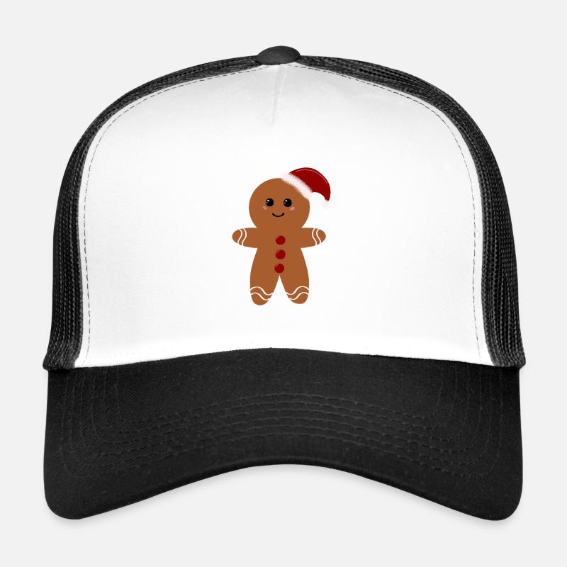 Weihnachts-Lebkuchen - Trucker Cap - Weiß/Schwarz