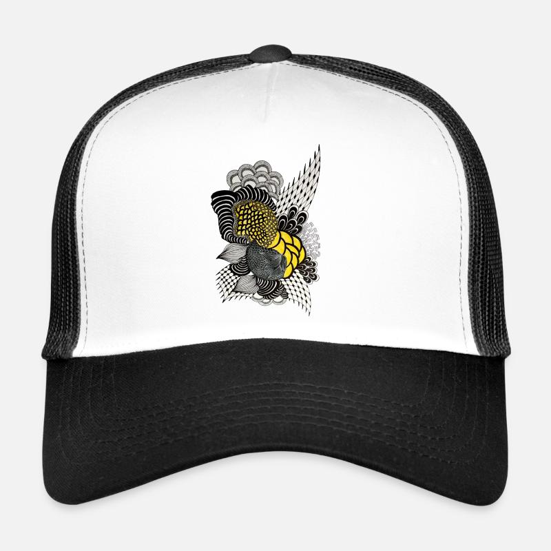 Illustration de fleur de plume colorée Casquette trucker 