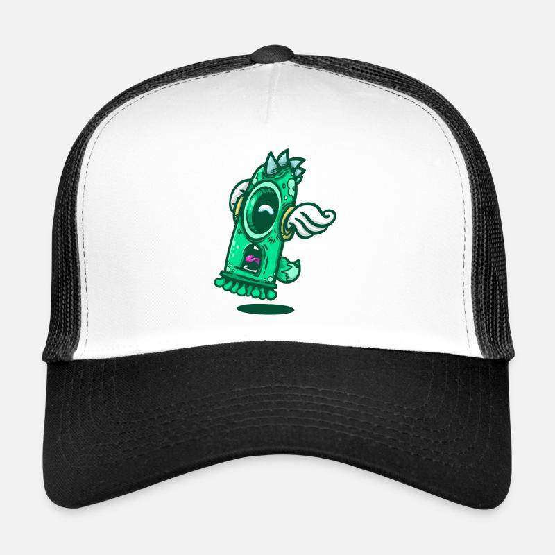 Fenêtre du monstre ailé vert Casquette trucker 