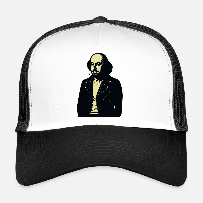 William Shakespeare Midnight Rebel Portrait Trucker Cap