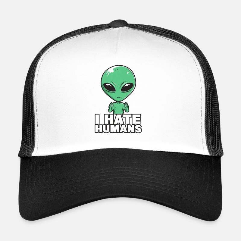 Alien I Hate Humans Trucker Cap