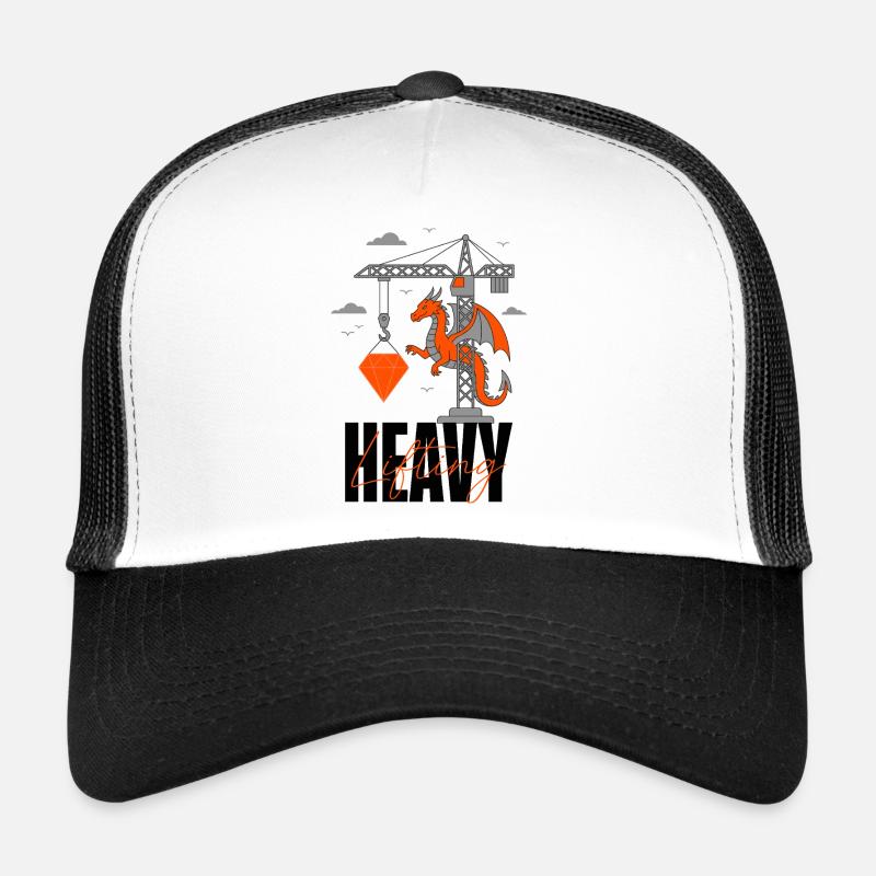Heavy Lifting Dragon Crane Trucker Cap