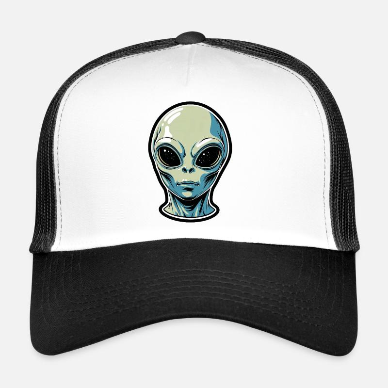 Illustration de la tête d’extraterrestre Casquette trucker 