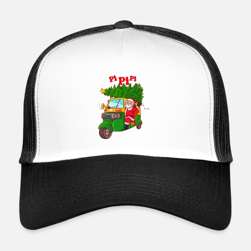 Santa Pi Pi Pi Funny Christmas Tree Trucker Cap