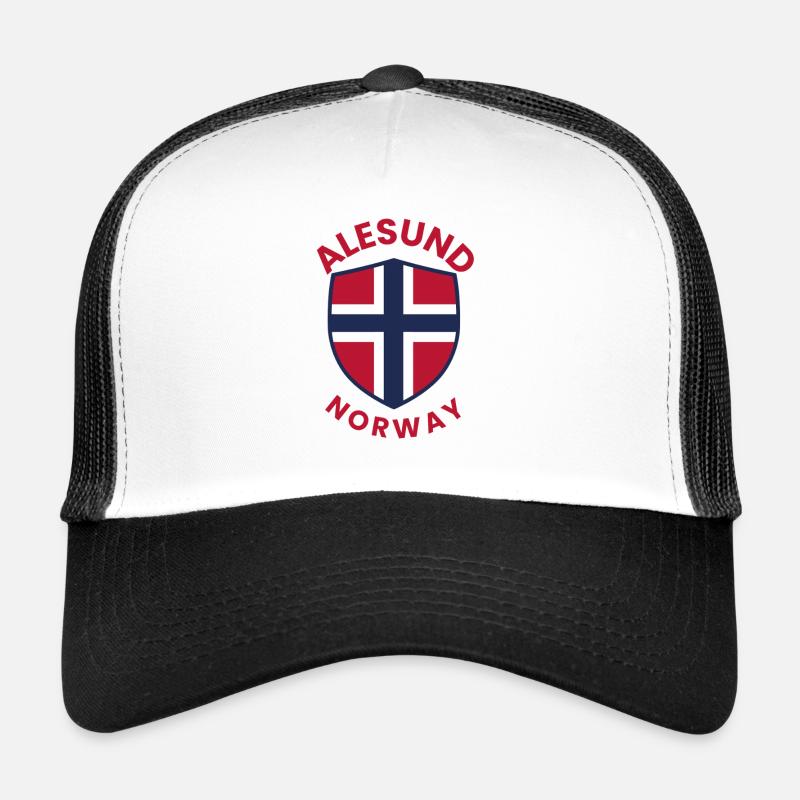 Ålesund Norwegian Flag Shield Trucker Cap