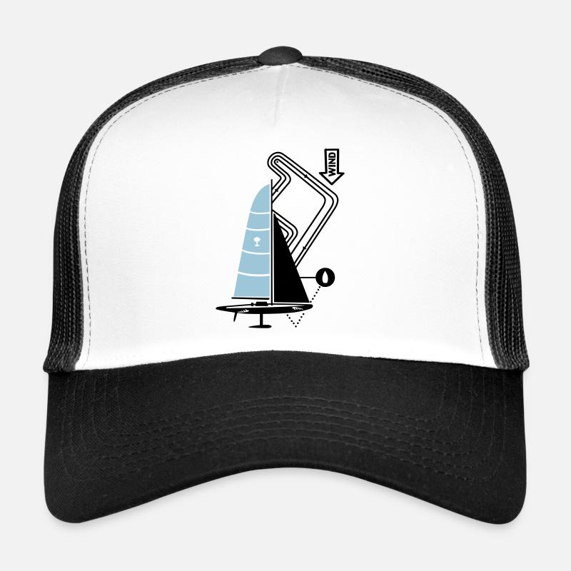 Modern Sailing Yacht Regatta Course Sailboat Yacht Trucker Cap