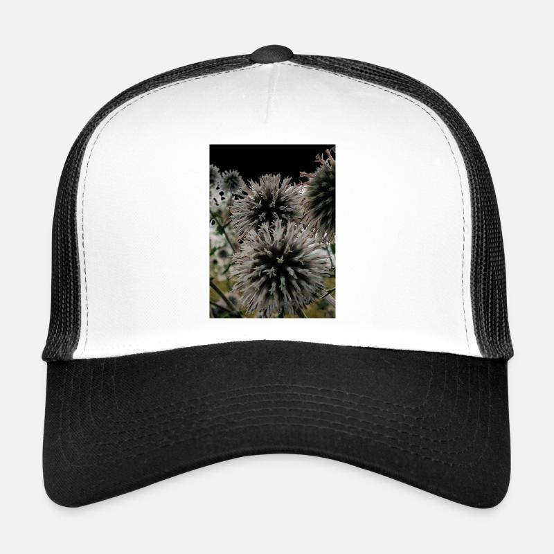 Impression über Disteln - Trucker Cap - Weiß/Schwarz