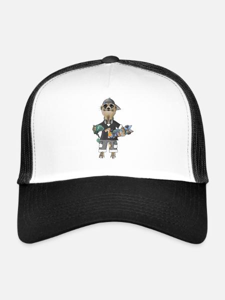 Savannen_Skater_Erdmaennchen - Trucker Cap - white/black - Front