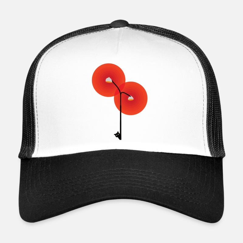 Lampadaire avec chat Casquette trucker 