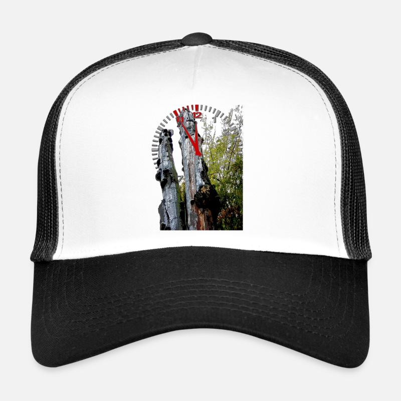 Timestamp on tree trunk 5 to 12 Trucker Cap
