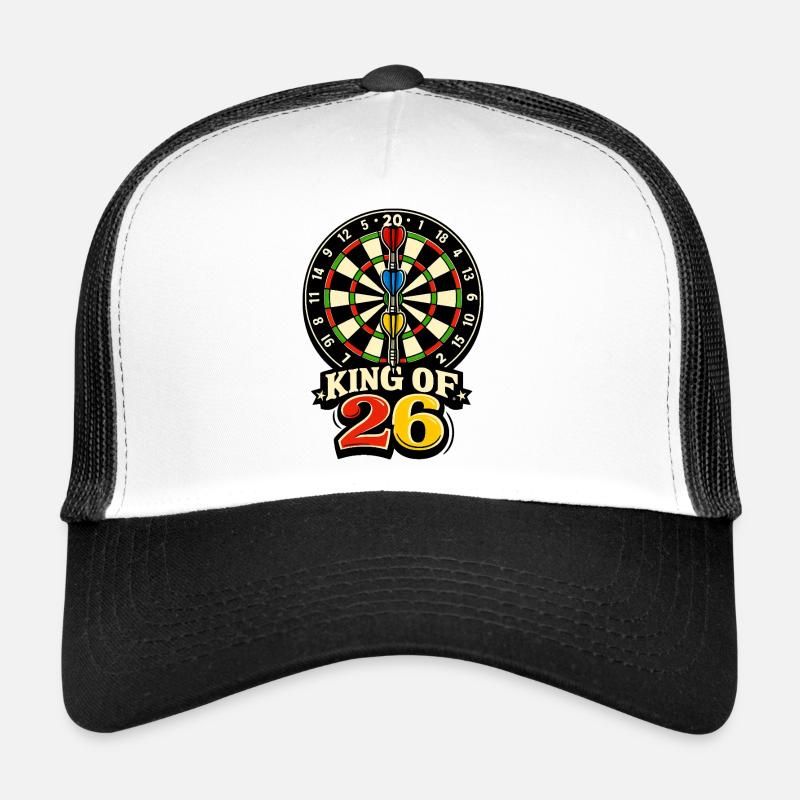 Roi des 26 – Rétro sur la cible de fléchettes Casquette trucker 