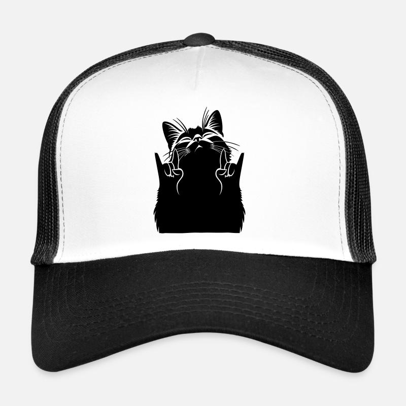 Metal Katze – Rockhandzeichen Silhouette Trucker Cap