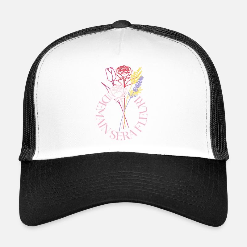 Bouquet de lignes pastel en cercle Casquette trucker 