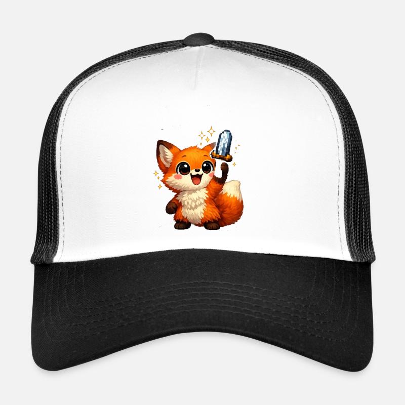 Kawaii Fuchs - Trucker Cap - Weiß/Schwarz