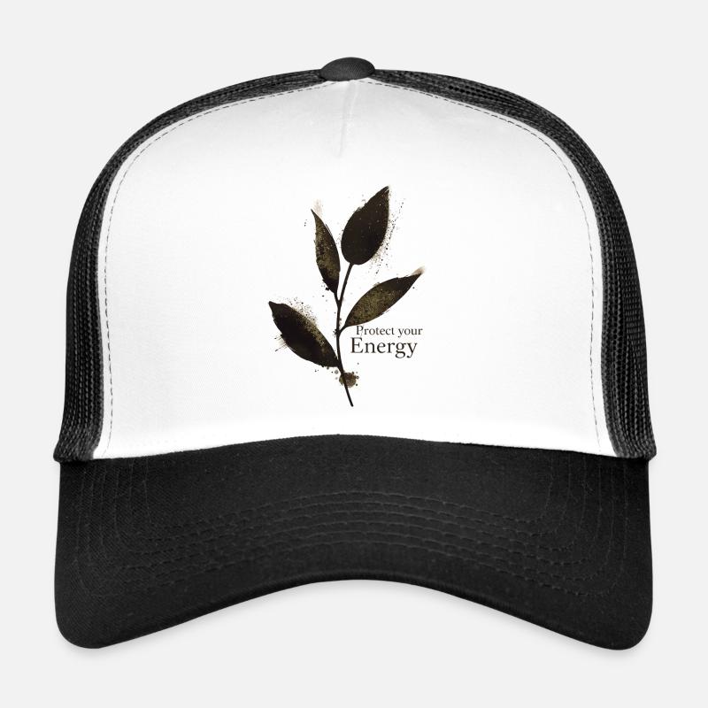 Protect Your Energy - Achtsamkeit  - Trucker Cap - Weiß/Schwarz