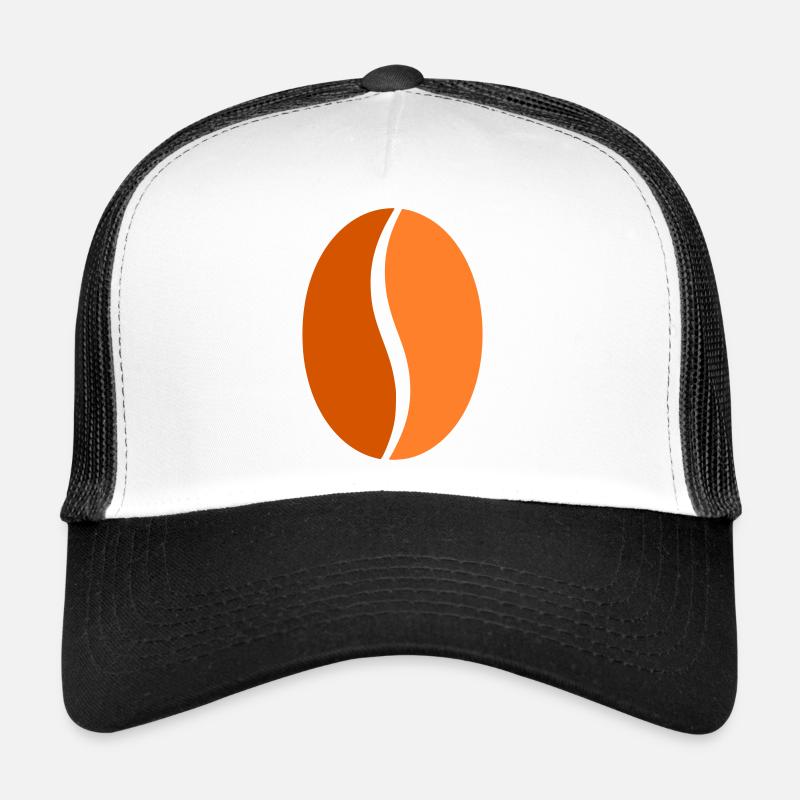 Icône de la surface plate des grains de café Casquette trucker 