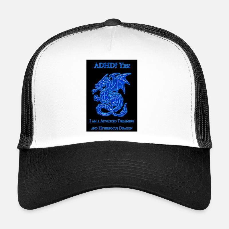 ADHD-Dragon - Trucker Cap - Weiß/Schwarz