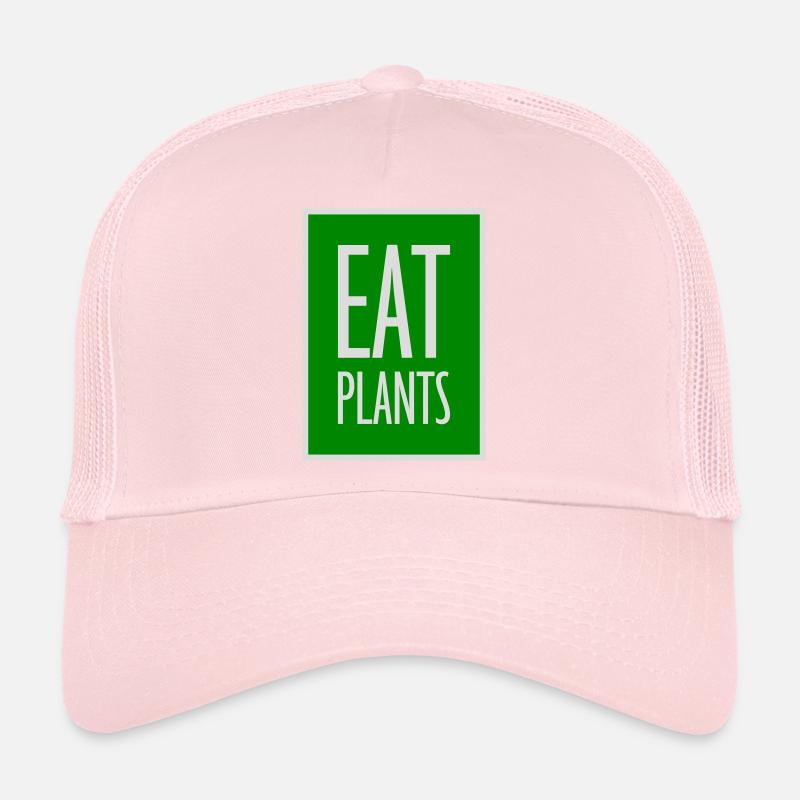 Eat Plants Lustig Vegan Vegetarisch Statement Logo Trucker Cap