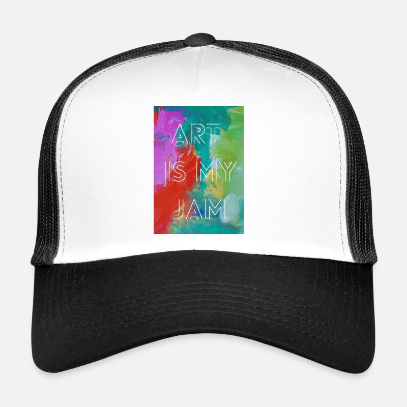 L’art, c’est mon truc - Casquette trucker  - blanc/noir