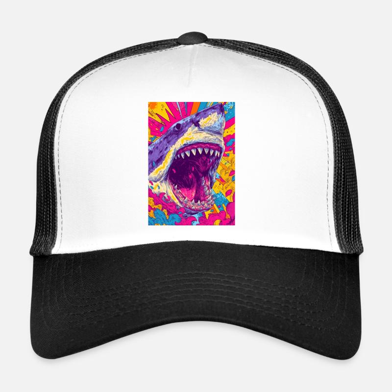 Explosion de requin psychédélique Casquette trucker 