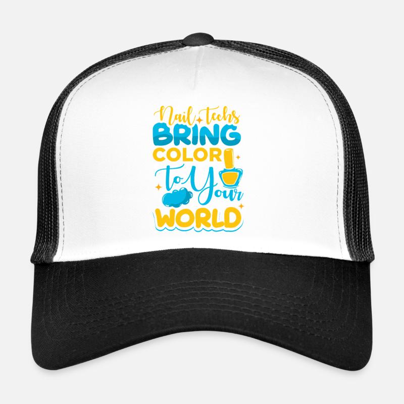 Designer de manucures Salon de manucure cosmétiques Casquette trucker 
