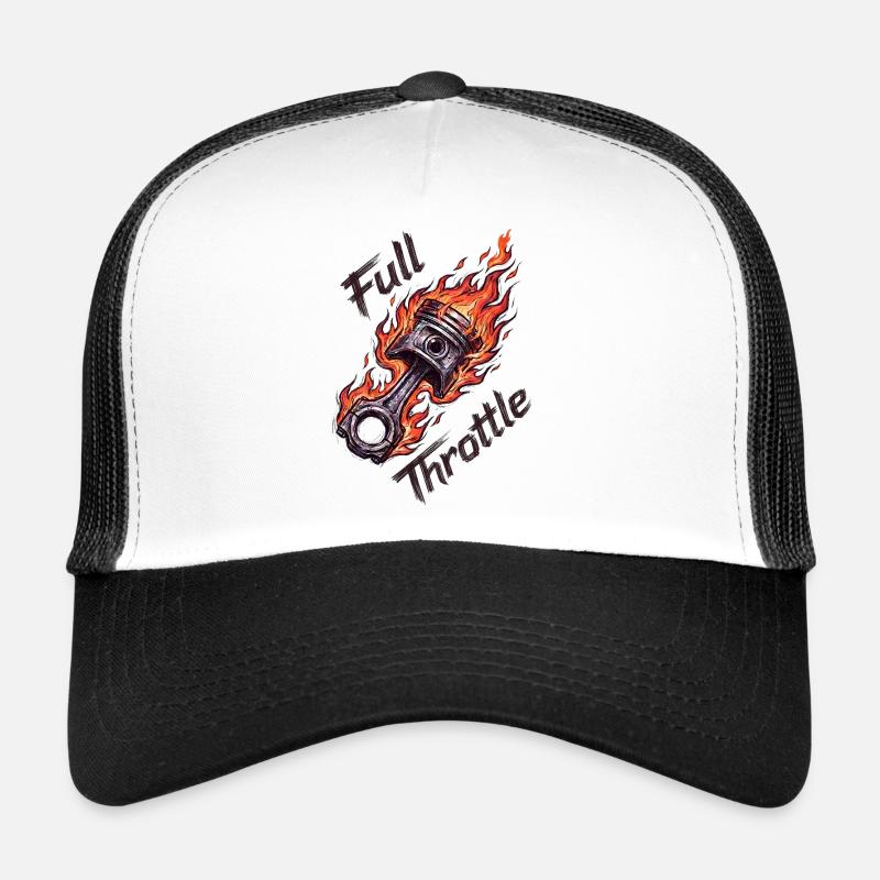 Vollgas-Kolben - Trucker Cap - Weiß/Schwarz