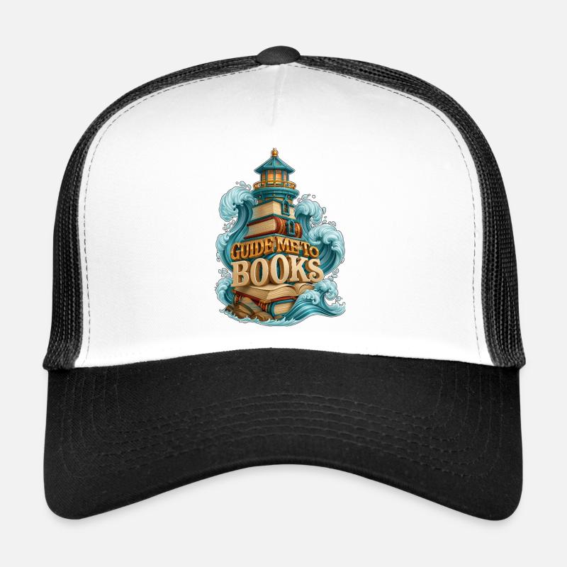 Guide Me To Books Magical Lighthouse - Trucker Cap - white/black