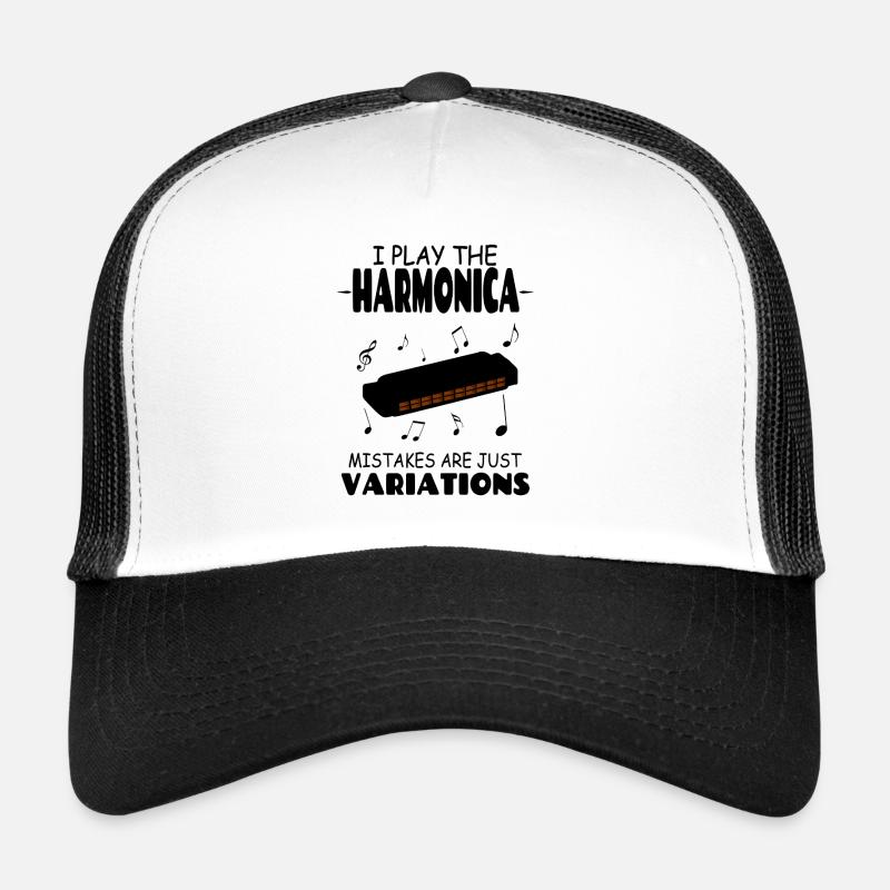 Je joue de l’harmonica, les erreurs ne sont que des variations Casquette trucker 