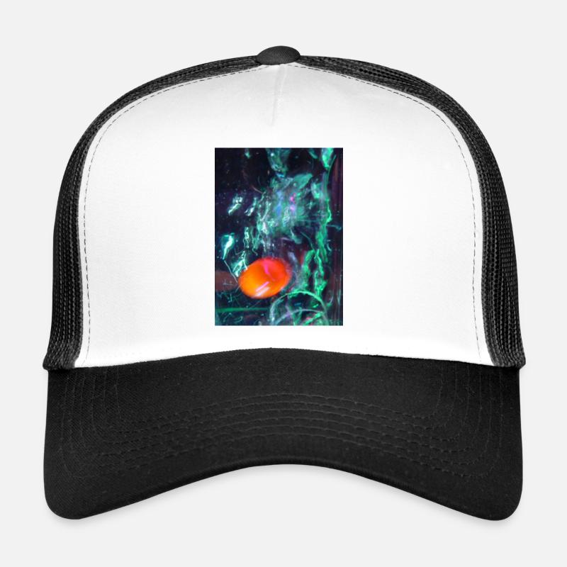 Neon-Nebel mit orangefarbenem Kern Trucker Cap