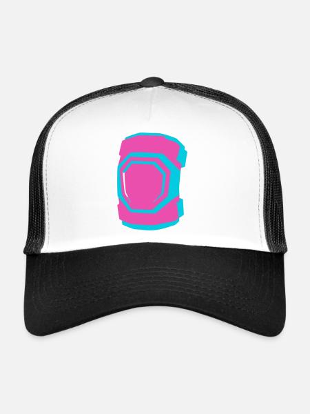 Knee Pads Roller Skating Roller Derby Skating - Trucker Cap - white/black - Front
