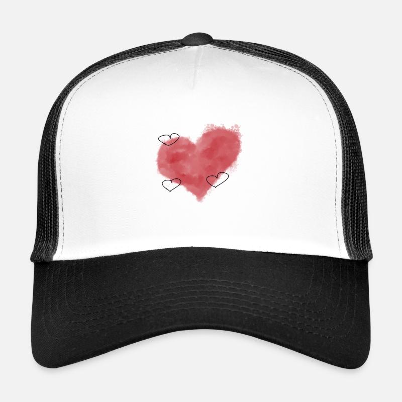 red heart red hearts red couples Trucker Cap