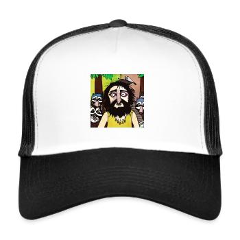 Pavianbender - Trucker Cap - Weiß/Schwarz - Vorne