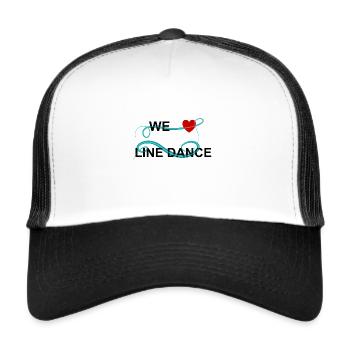 We love linedance - Trucker Cap - Weiß/Schwarz - Vorne