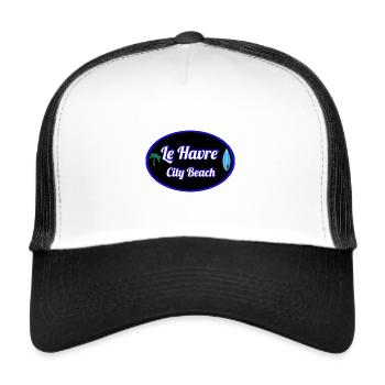 Le Havre City Beach - Casquette trucker  - blanc/noir - Devant