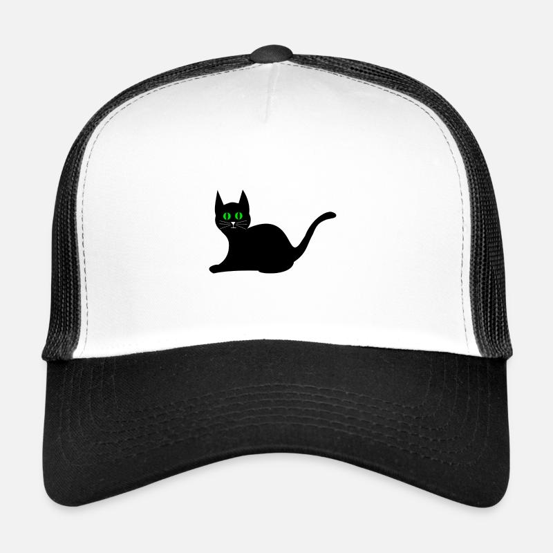black cat Trucker Cap
