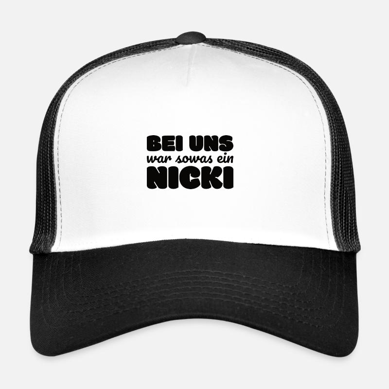 DDR Nicki Spruch Geschenkidee - Trucker Cap - Weiß/Schwarz