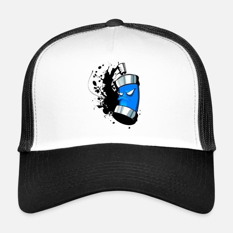 paint2 - Trucker Cap - white/black