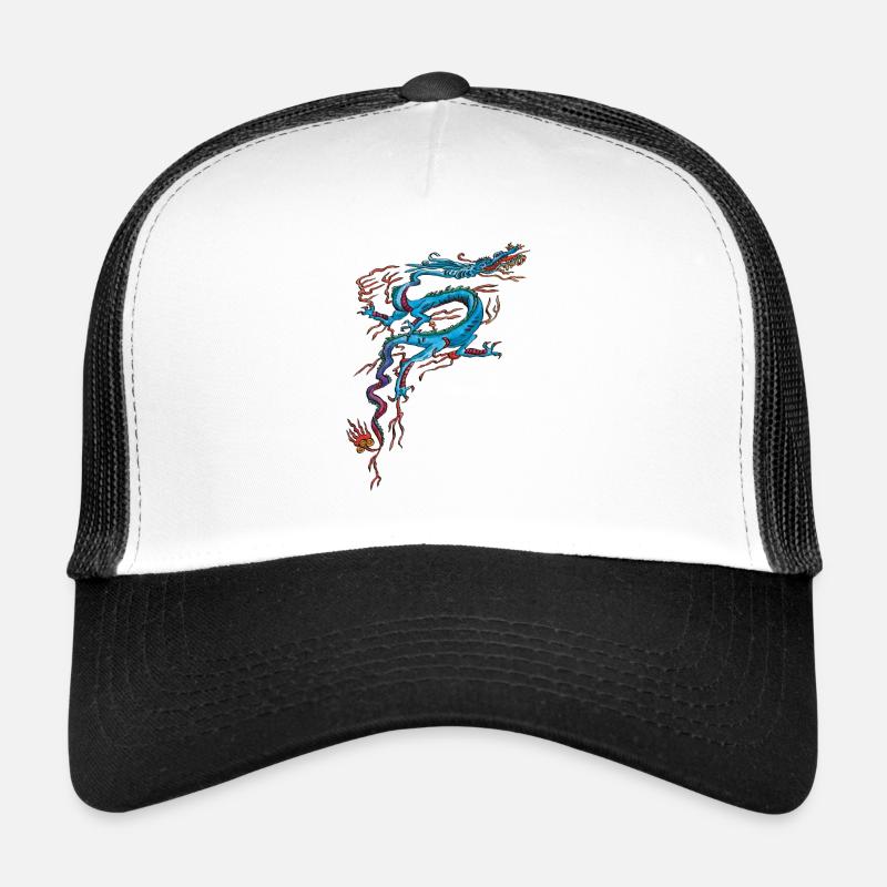 Blue Dragon - Trucker Cap - white/black