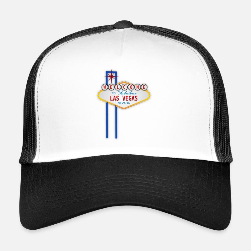 Las Vegas! Geschenk Idee Geschenkidee - Trucker Cap - Weiß/Schwarz