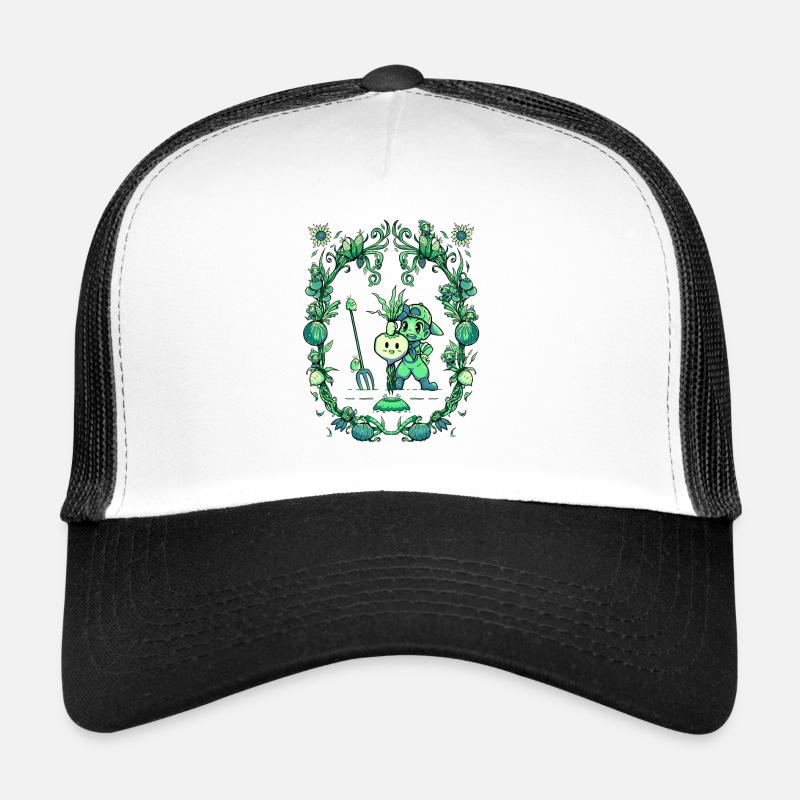 Fruit de la récolte - Casquette trucker  - blanc/noir