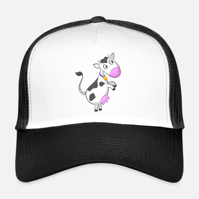 bande dessinée de vache curieuse Casquette trucker 