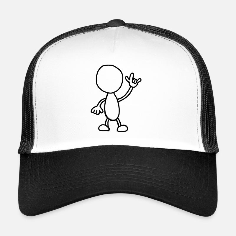 The Strich Rocker - Trucker Cap - Weiß/Schwarz