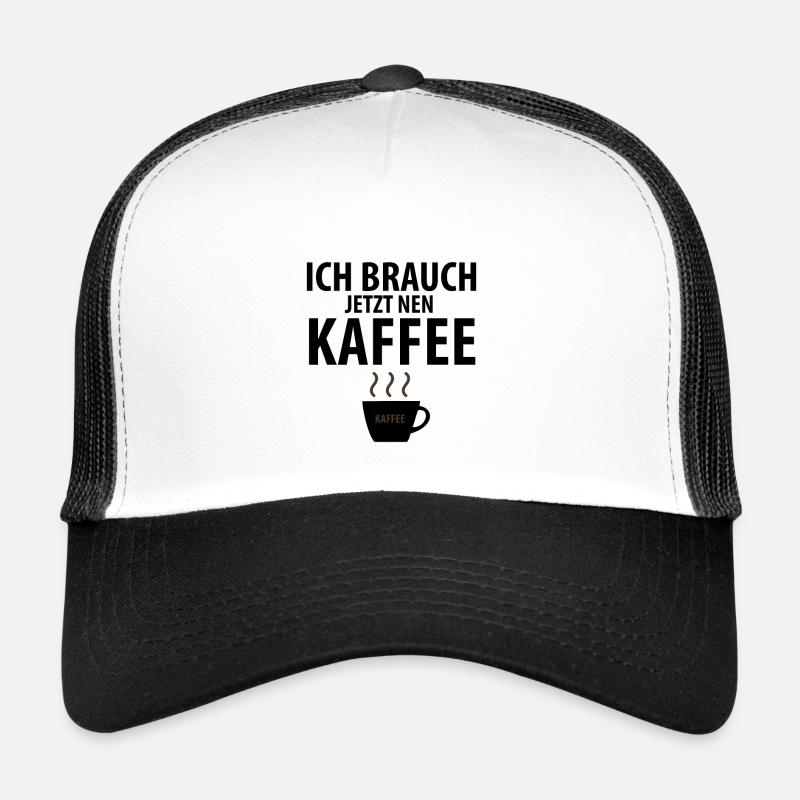 Ich brauch jetzt nen Kaffee. - Trucker Cap - Weiß/Schwarz