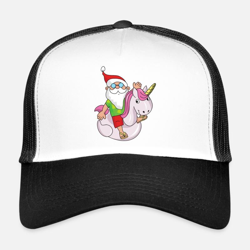 Weihnachten Einhorn - Trucker Cap - Weiß/Schwarz