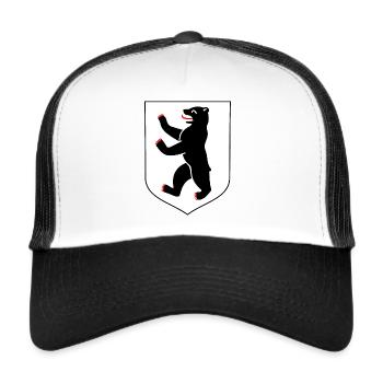 Berlin Bear coat of arms - Trucker Cap - white/black - Front