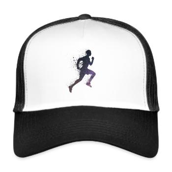 Running race sprint - Trucker Cap - white/black - Front