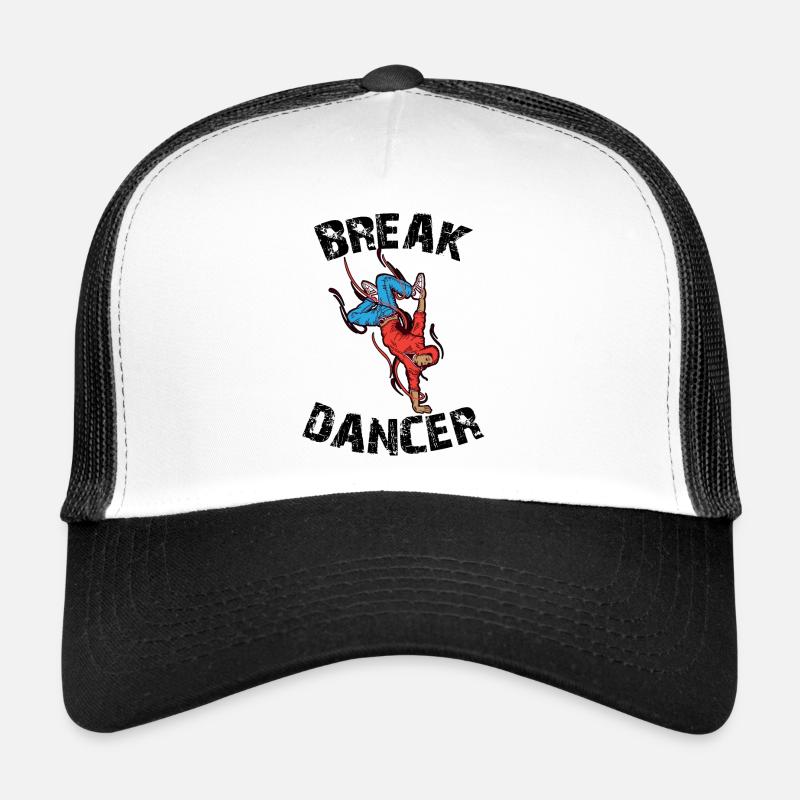 Breakdance Junge Sohn Kind Breakdancer Geschenk - Trucker Cap - Weiß/Schwarz