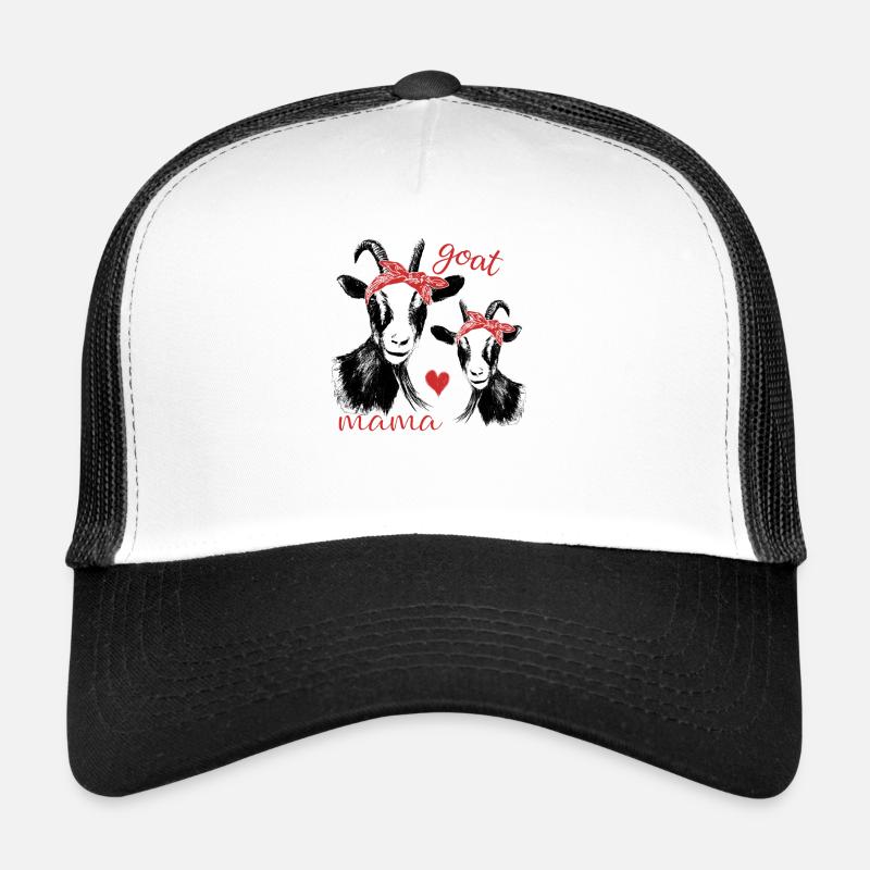 Ziege Mama - Trucker Cap - Weiß/Schwarz