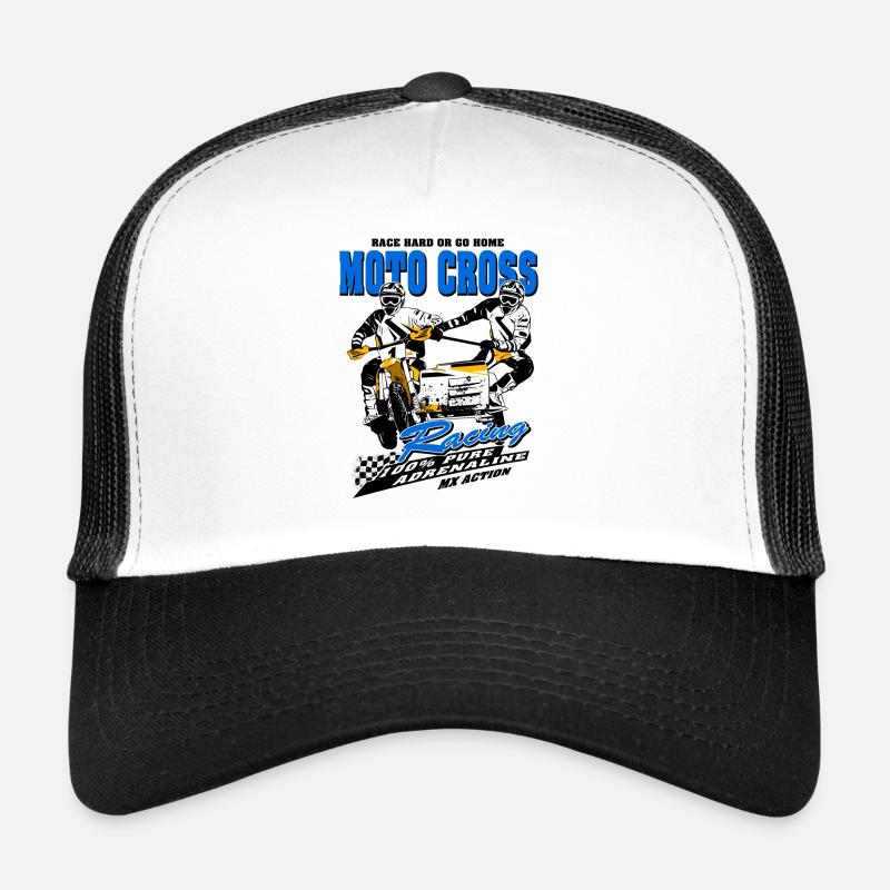 Sidecarcross - sidecar moto cross - Trucker Cap - white/black